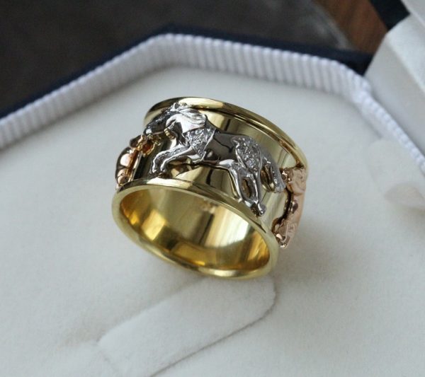 Anel com 3 tonalidades de Ouro